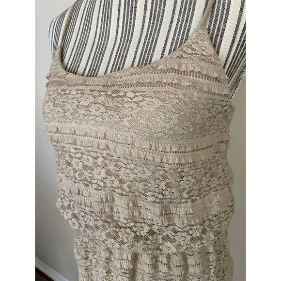 CYNTHIA ROWLEY Woman’s Laced Maxi Spaghetti Strap Dress size 6 - Picture 6 of 12